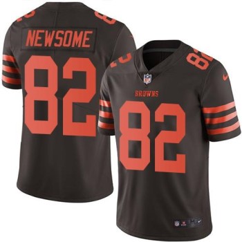 Browns #82 Ozzie Newsome Brown Men's Stitched NFL Limited Rush Jersey Browns #82 Ozzie Newsome Brown Men's Stitched NFL Limited Rush Jersey
