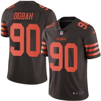 Browns #90 Emmanuel Ogbah Brown Men's Stitched NFL Limited Rush Jersey Browns #90 Emmanuel Ogbah Brown Men's Stitched NFL Limited Rush Jersey