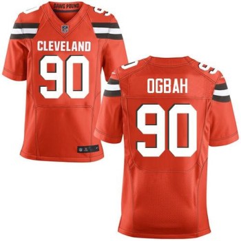 Browns #90 Emmanuel Ogbah Orange Alternate Men's Stitched NFL New Elite Jersey