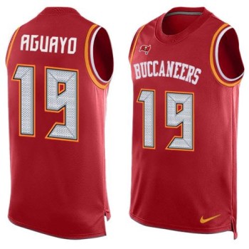 Buccaneers #19 Roberto Aguayo Red Team Color Men's Stitched NFL Limited Tank Top Jersey