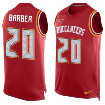 Buccaneers #20 Ronde Barber Red Team Color Men's Stitched NFL Limited Tank Top Jersey