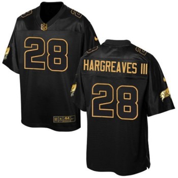 Buccaneers #28 Vernon Hargreaves III Black Men's Stitched NFL Elite Pro Line Gold Collection Jersey