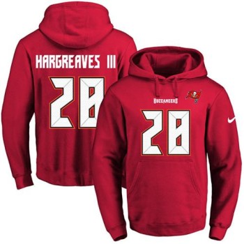 Buccaneers #28 Vernon Hargreaves III Red Name & Number Pullover NFL Hoodie Buccaneers #28 Vernon Hargreaves III Red Name & Number Pullover NFL Hoodie