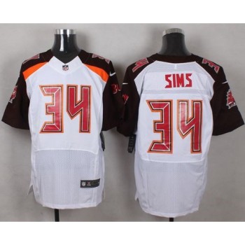 Buccaneers #34 Charles Sims White Men's Stitched NFL New Elite Jersey