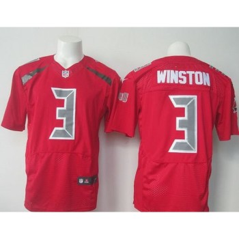 Buccaneers #3 Jameis Winston Red Men's Stitched NFL Elite Rush Jersey