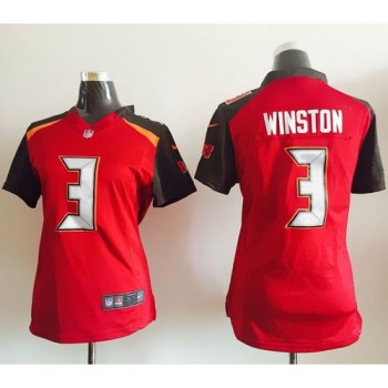 Buccaneers #3 Jameis Winston Red Team Color Women's Stitched NFL New Elite Jersey