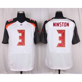Buccaneers #3 Jameis Winston White Men's Stitched NFL New Elite Jersey