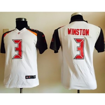 Buccaneers #3 Jameis Winston White Youth Stitched NFL New Elite Jersey Buccaneers #3 Jameis Winston White Youth Stitched NFL New Elite Jersey