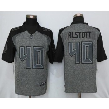 Buccaneers #40 Mike Alstott Gray Men's Stitched NFL Limited Gridiron Gray Jersey