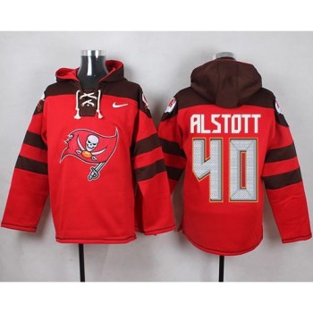 Buccaneers #40 Mike Alstott Red Player Pullover NFL Hoodie Buccaneers #40 Mike Alstott Red Player Pullover NFL Hoodie