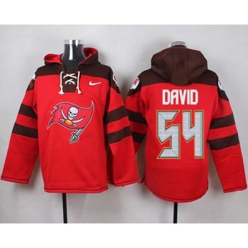 Buccaneers #54 Lavonte David Red Player Pullover NFL Hoodie Buccaneers #54 Lavonte David Red Player Pullover NFL Hoodie