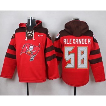 Buccaneers #58 Kwon Alexander Red Player Pullover NFL Hoodie Buccaneers #58 Kwon Alexander Red Player Pullover NFL Hoodie