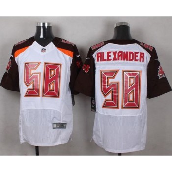Buccaneers #58 Kwon Alexander White Men's Stitched NFL New Elite Jersey