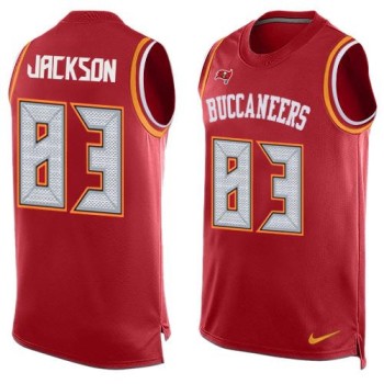 Buccaneers #83 Vincent Jackson Red Team Color Men's Stitched NFL Limited Tank Top Jersey Buccaneers #83 Vincent Jackson Red Team Color Men's Stitched NFL Limited Tank Top Jersey