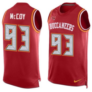 Buccaneers #93 Gerald McCoy Red Team Color Men's Stitched NFL Limited Tank Top Jersey Buccaneers #93 Gerald McCoy Red Team Color Men's Stitched NFL Limited Tank Top Jersey