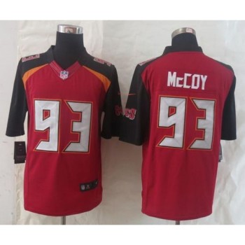 Buccaneers #93 Gerald McCoy Red Team Color Men's Stitched NFL New Limited Jersey Buccaneers #93 Gerald McCoy Red Team Color Men's Stitched NFL New Limited Jersey