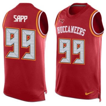 Buccaneers #99 Warren Sapp Red Team Color Men's Stitched NFL Limited Tank Top Jersey Buccaneers #99 Warren Sapp Red Team Color Men's Stitched NFL Limited Tank Top Jersey