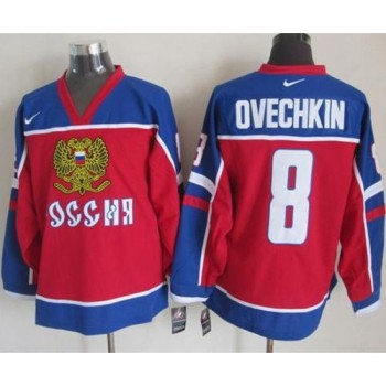 Capitals #8 Alex Ovechkin Red/Blue Stitched NHL Jersey Capitals #8 Alex Ovechkin Red/Blue Stitched NHL Jersey