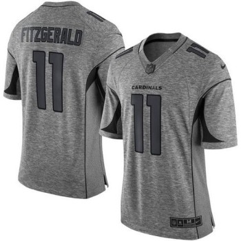 Cardinals #11 Larry Fitzgerald Gray Men's Stitched NFL Limited Gridiron Gray Jersey Cardinals #11 Larry Fitzgerald Gray Men's Stitched NFL Limited Gridiron Gray Jersey