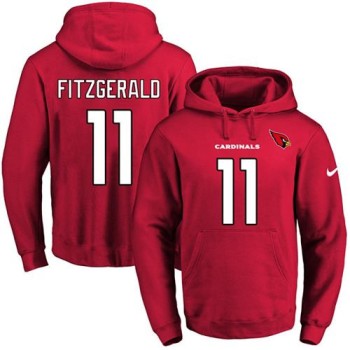 Cardinals #11 Larry Fitzgerald Red Name & Number Pullover NFL Hoodie Cardinals #11 Larry Fitzgerald Red Name & Number Pullover NFL Hoodie