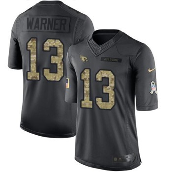 Cardinals #13 Kurt Warner Black Men's Stitched NFL Limited 2016 Salute to Service Jersey Cardinals #13 Kurt Warner Black Men's Stitched NFL Limited 2016 Salute to Service Jersey