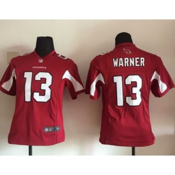 Cardinals #13 Kurt Warner Red Team Color Youth Stitched NFL Elite Jersey