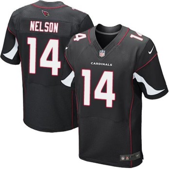 Cardinals #14 J.J. Nelson Black Alternate Men's Stitched NFL Elite Jersey