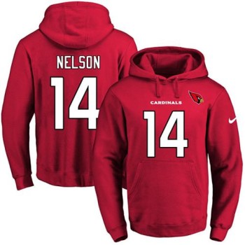 Cardinals #14 J.J. Nelson Red Name & Number Pullover NFL Hoodie Cardinals #14 J.J. Nelson Red Name & Number Pullover NFL Hoodie