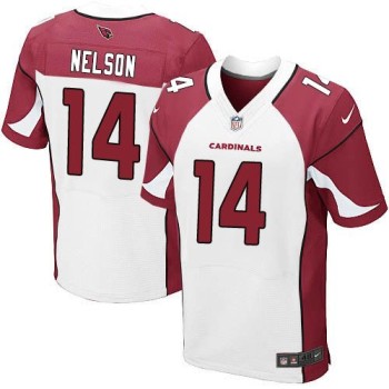 Cardinals #14 J.J. Nelson White Men's Stitched NFL Elite Jersey