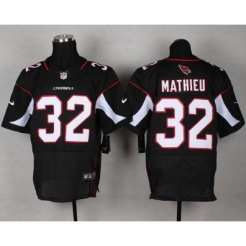 Cardinals #32 Tyrann Mathieu Black Alternate Men's Stitched NFL Elite Jersey