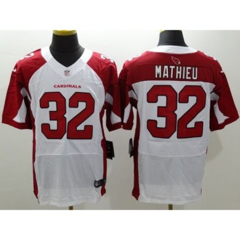 Cardinals #32 Tyrann Mathieu White Men's Stitched NFL Elite Jersey