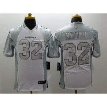 Cardinals #32 Tyrann Mathieu White Men's Stitched NFL Limited Platinum Jersey