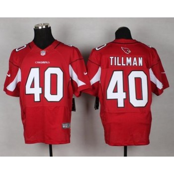Cardinals #40 Pat Tillman Red Team Color Men's Stitched NFL Elite Jersey