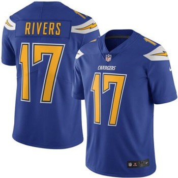 Chargers #17 Philip Rivers Electric Blue Men's Stitched NFL Limited Rush Jersey