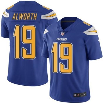 Chargers #19 Lance Alworth Electric Blue Men's Stitched NFL Limited Rush Jersey