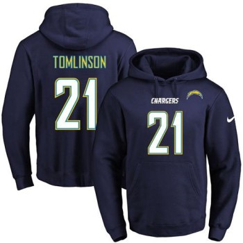 Chargers #21 LaDainian Tomlinson Navy Blue Name & Number Pullover NFL Hoodie Chargers #21 LaDainian Tomlinson Navy Blue Name & Number Pullover NFL Hoodie