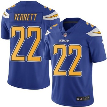 Chargers #22 Jason Verrett Electric Blue Men's Stitched NFL Limited Rush Jersey Chargers #22 Jason Verrett Electric Blue Men's Stitched NFL Limited Rush Jersey