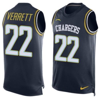 Chargers #22 Jason Verrett Navy Blue Team Color Men's Stitched NFL Limited Tank Top Jersey Chargers #22 Jason Verrett Navy Blue Team Color Men's Stitched NFL Limited Tank Top Jersey