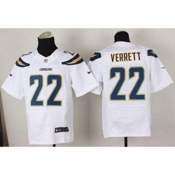 Chargers #22 Jason Verrett White Men's Stitched NFL New Elite Jersey Chargers #22 Jason Verrett White Men's Stitched NFL New Elite Jersey
