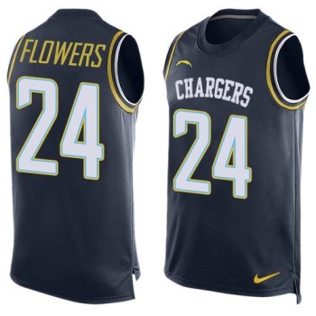 Chargers #24 Brandon Flowers Navy Blue Team Color Men's Stitched NFL Limited Tank Top Jersey Chargers #24 Brandon Flowers Navy Blue Team Color Men's Stitched NFL Limited Tank Top Jersey