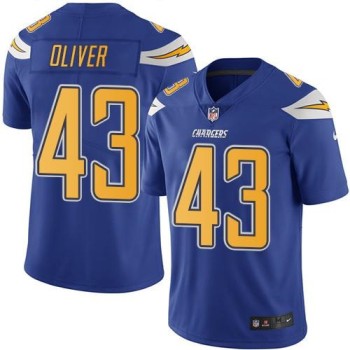 Chargers #43 Branden Oliver Electric Blue Men's Stitched NFL Limited Rush Jersey Chargers #43 Branden Oliver Electric Blue Men's Stitched NFL Limited Rush Jersey