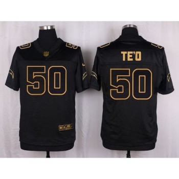 Chargers #50 Manti Te'o Black Men's Stitched NFL Elite Pro Line Gold Collection Jersey Chargers #50 Manti Te'o Black Men's Stitched NFL Elite Pro Line Gold Collection Jersey
