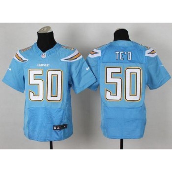 Chargers #50 Manti Te'o Electric Blue Alternate Men's Stitched NFL New Elite Jersey