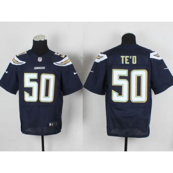 Chargers #50 Manti Te'o Navy Blue Team Color Men's Stitched NFL New Elite Jersey Chargers #50 Manti Te'o Navy Blue Team Color Men's Stitched NFL New Elite Jersey