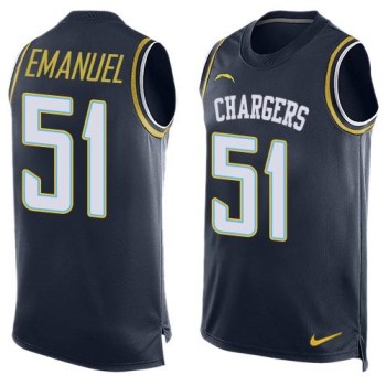Chargers #51 Kyle Emanuel Navy Blue Team Color Men's Stitched NFL Limited Tank Top Jersey Chargers #51 Kyle Emanuel Navy Blue Team Color Men's Stitched NFL Limited Tank Top Jersey