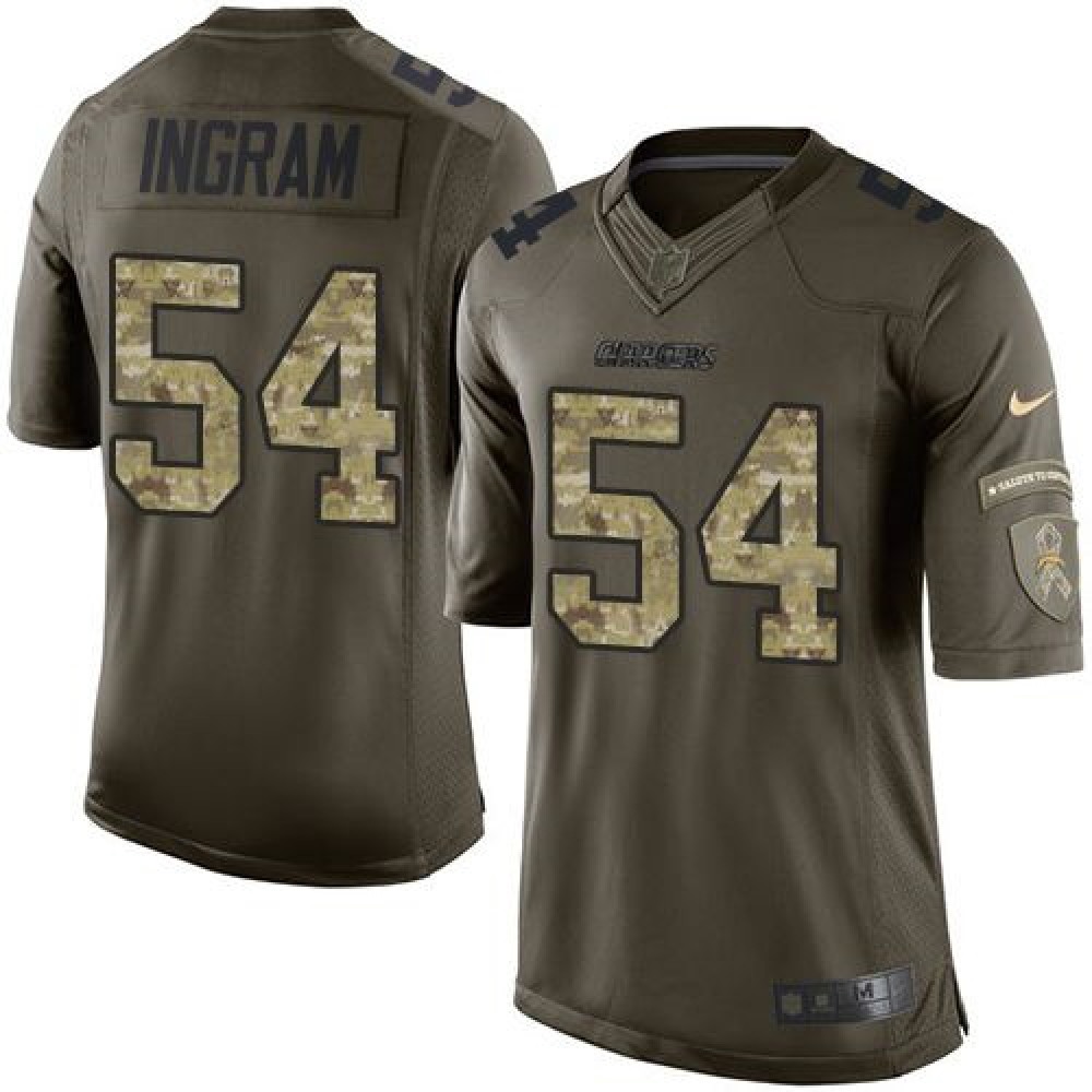 Chargers #54 Melvin Ingram Green Men's Stitched NFL Limited Salute to Service Jersey