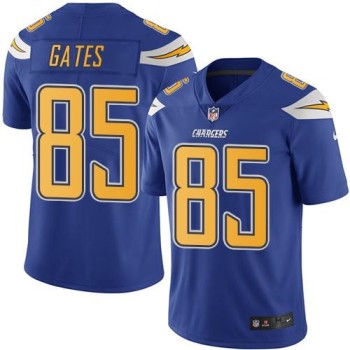 Chargers #85 Antonio Gates Electric Blue Youth Stitched NFL Limited Rush Jersey