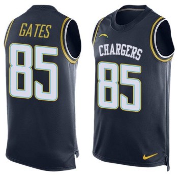 Chargers #85 Antonio Gates Navy Blue Team Color Men's Stitched NFL Limited Tank Top Jersey