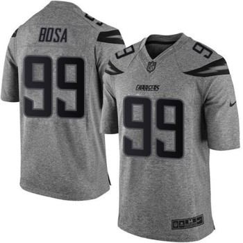 Chargers #99 Joey Bosa Gray Men's Stitched NFL Limited Gridiron Gray Jersey Chargers #99 Joey Bosa Gray Men's Stitched NFL Limited Gridiron Gray Jersey