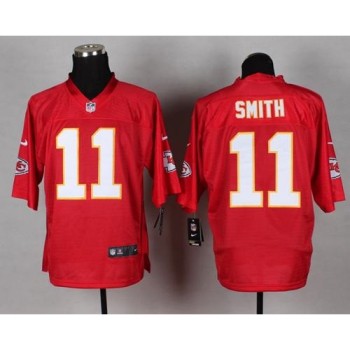 Chiefs #11 Alex Smith Red Men's Stitched NFL Elite QB Practice Jersey